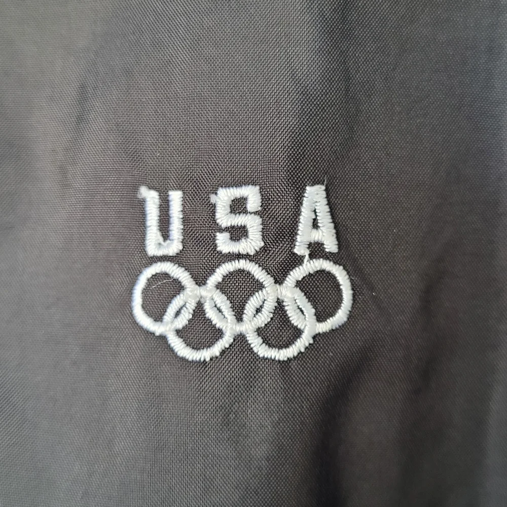 USA OLYMPICS Vintage Cinched Waist Full Zip Windbreaker Womens XL (16) JC PENNEY - Picture 4 of 16